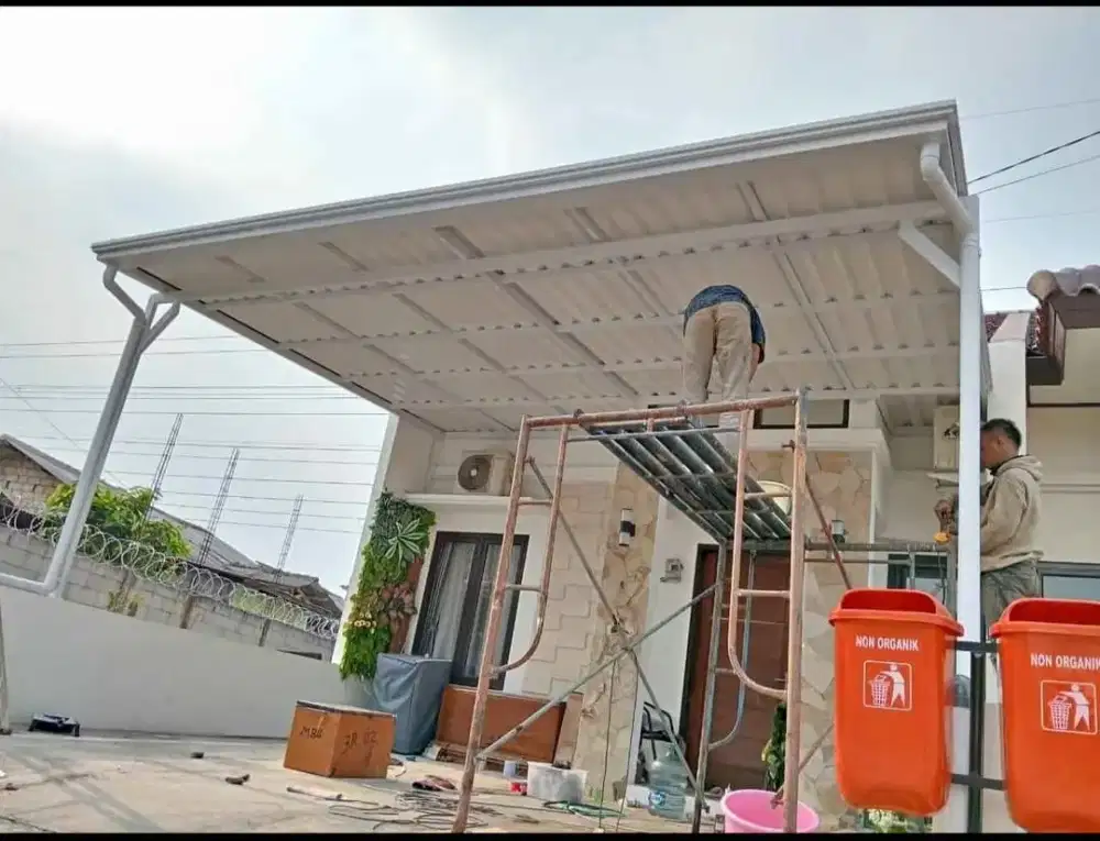 kanopi atap alderon double minimalis