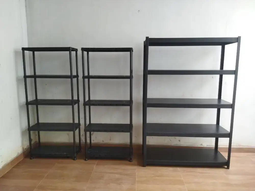 Jual rak susun besi hitam