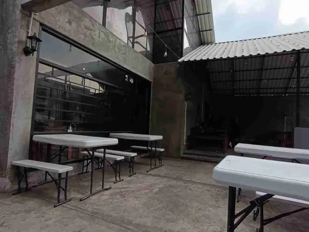 Dijual Cafe & Kantor Siap Usaha Dekat Cibubur Junction dan LRT Cibubur – Bangunan Industrial Like New