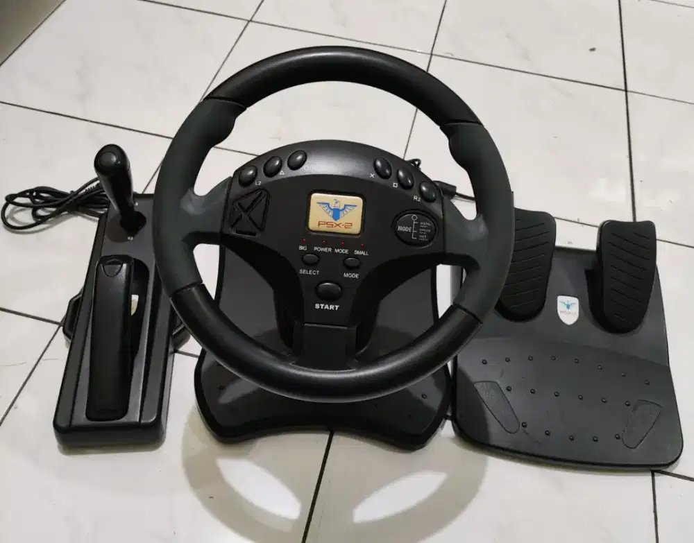 PAKET SIMULATOR PC: Setir Balap PSX-2 + Converter USB tinggal colok