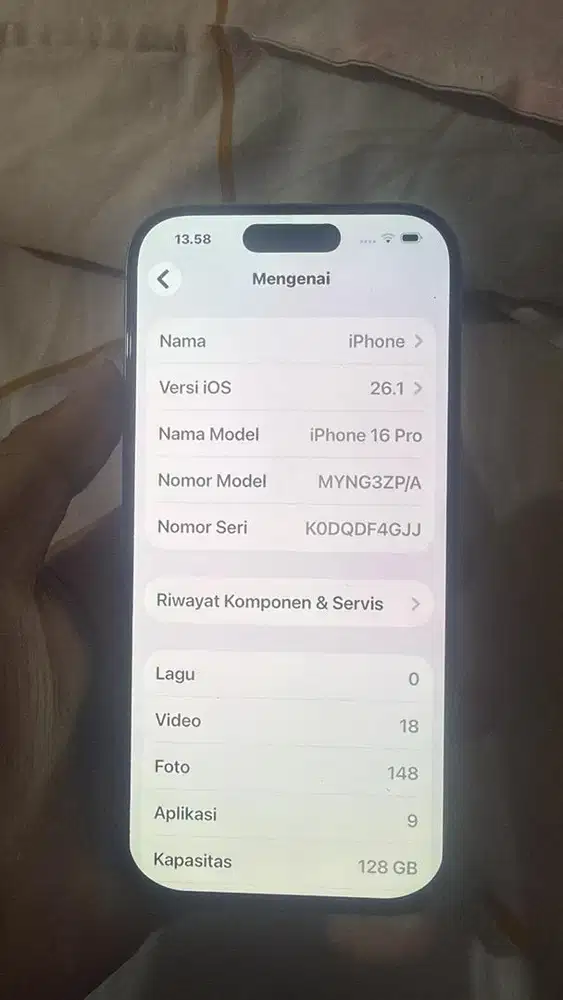 iphone 16 pro 128Gb Inter wifi only