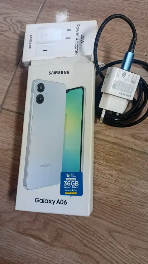 Jual hp samsung A06 fulset
