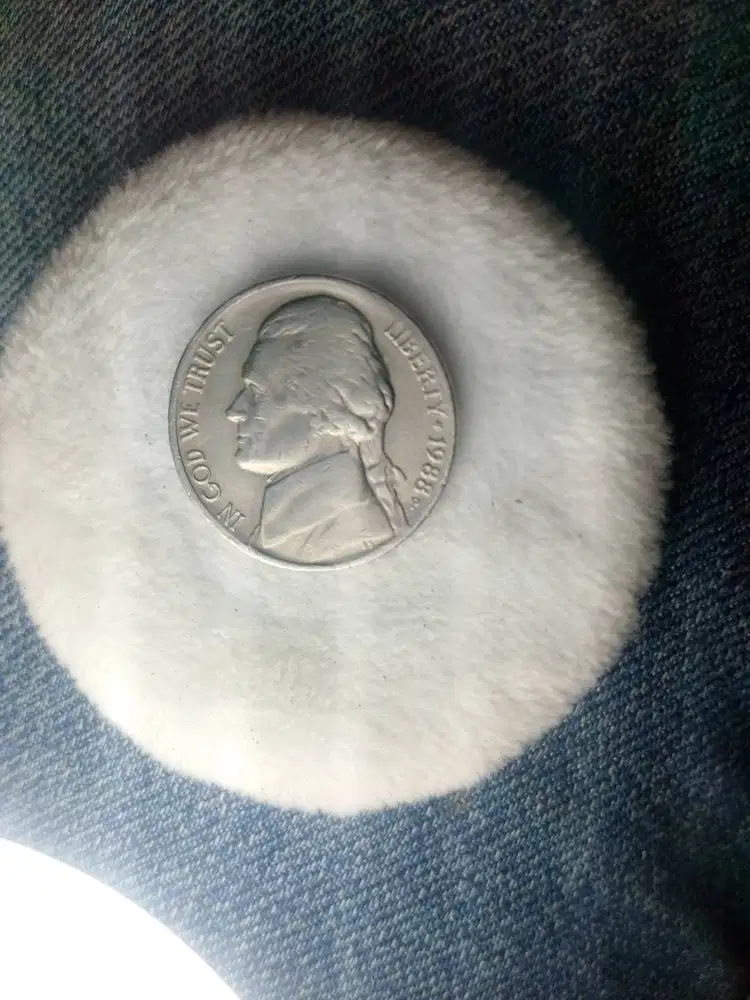 Koin nikel Lima sen Jefferson tahun 1988-P