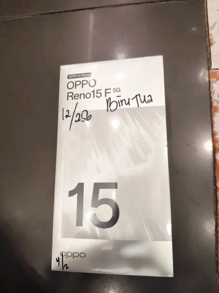 Oppo Reno 15F 5G ram 12+12/256 biru tua new resmi garansi oppo