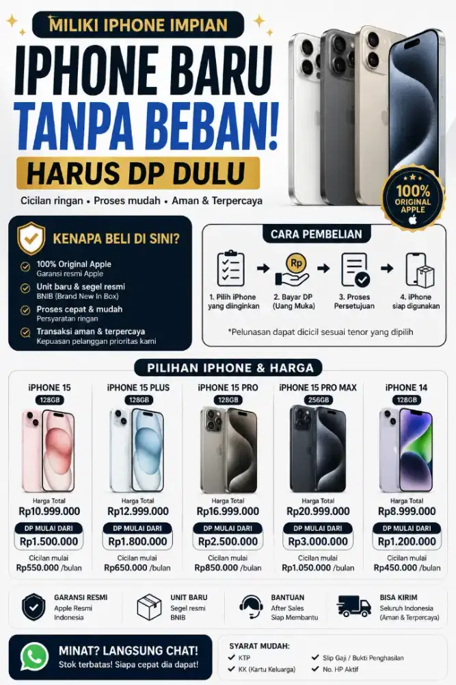 Jual iPhone Original Apple – Bisa Cicilan & DP Murah
