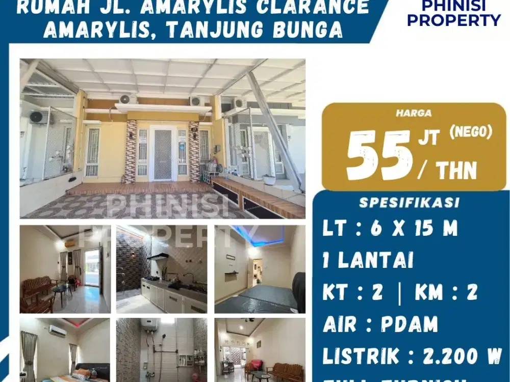 Disewakan Rumah Full Furnish Di Kompleks Amaryllis Tanjung Bunga