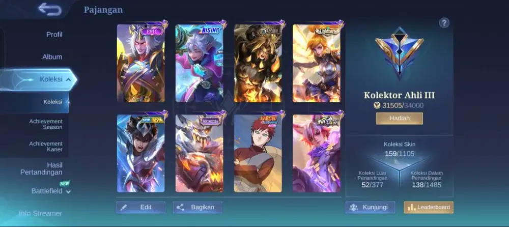 Jual akun ml aman terpercaya