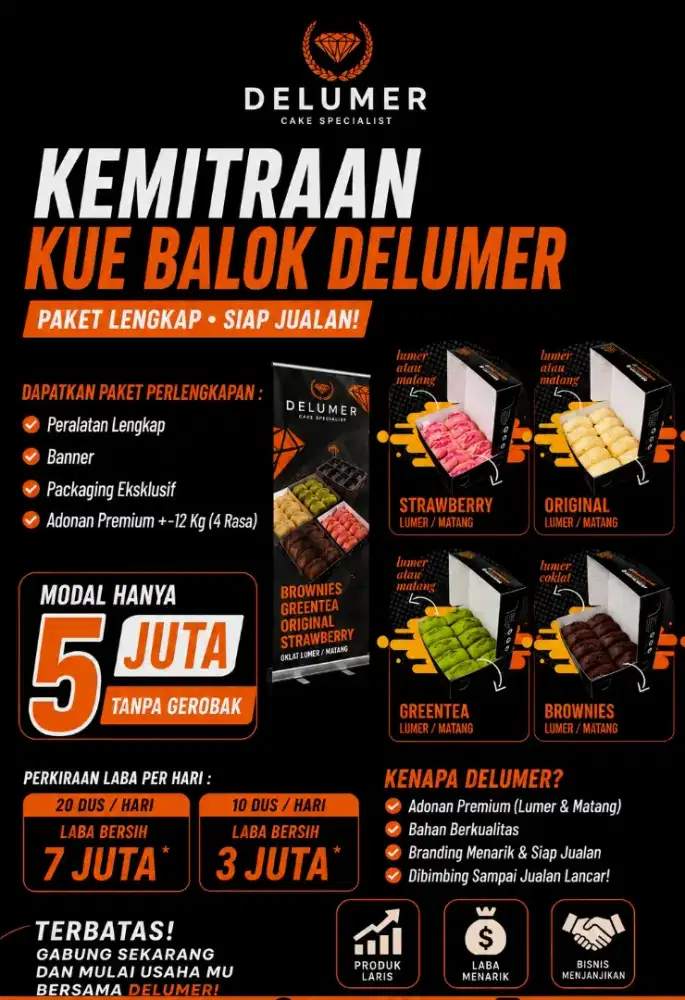 BELUM PUNYA USAHA? MULAI DARI KUE BALOK DELUMER!