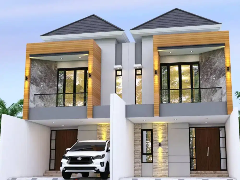 2 unit - Rumah baru modern di Kendangsari