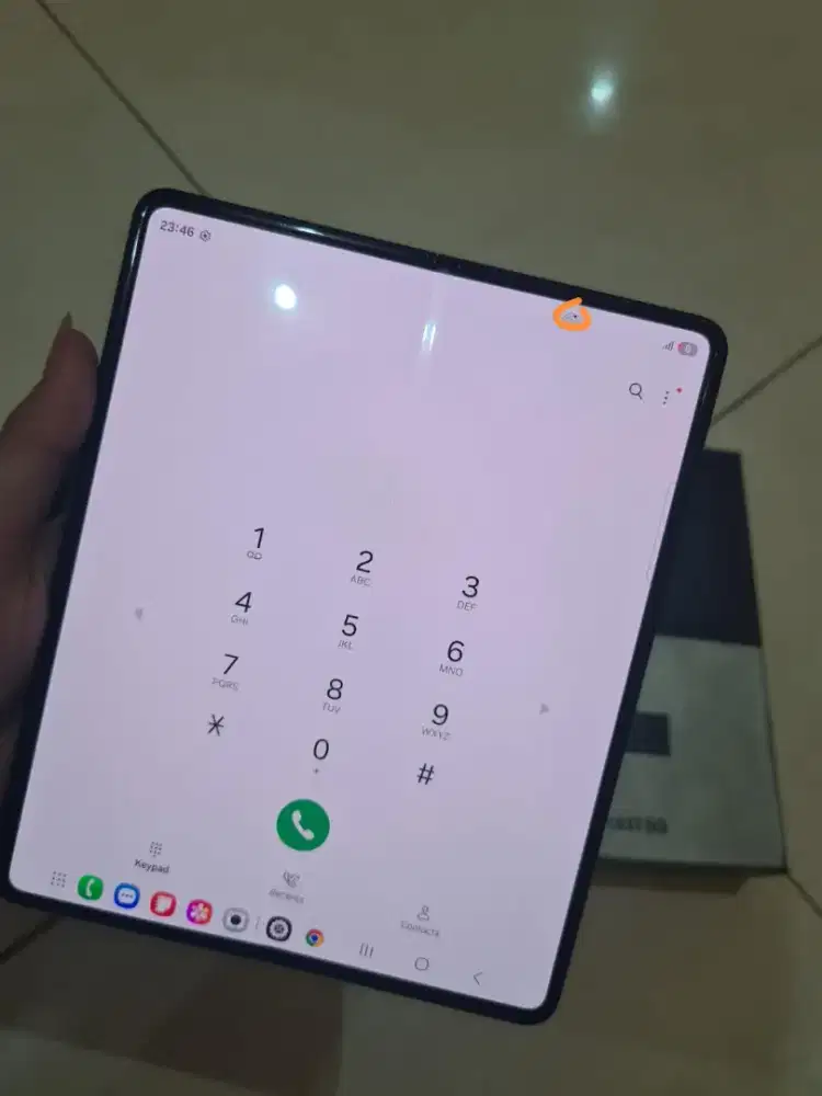 Samsung Zfold 3 12/512 Sein fullset, mnus tompel ttik di kmera dpan