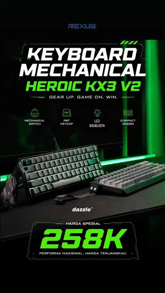 Keyboard mechanical rexus KX3