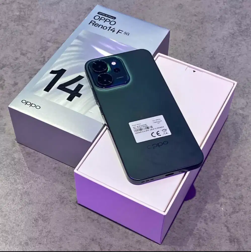 Oppo Reno 14f 12/256 mulus lengkap ori