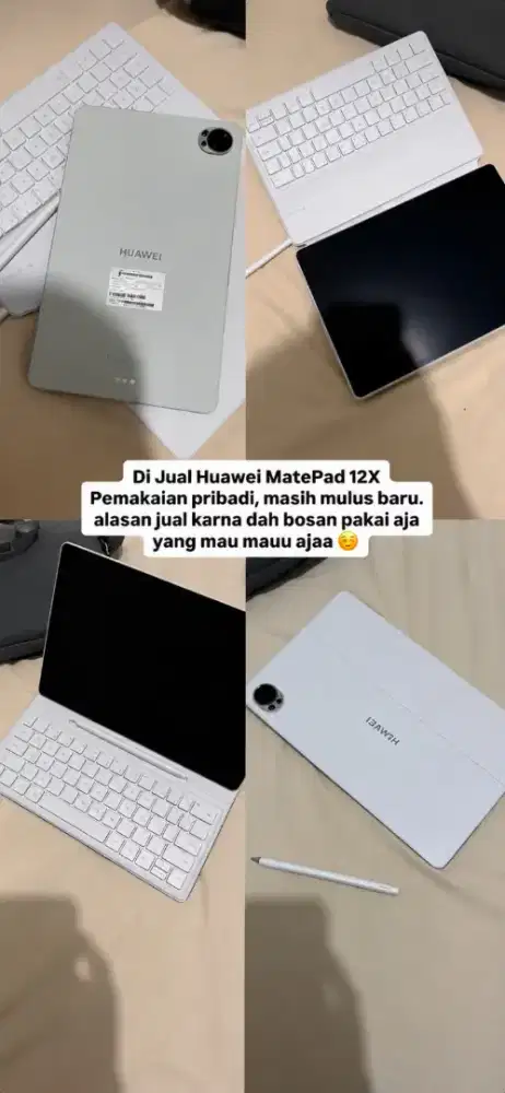 Huawe 12 X: Luas, Stylus Responsif, Baterai Awet,Editing,Notes Digital