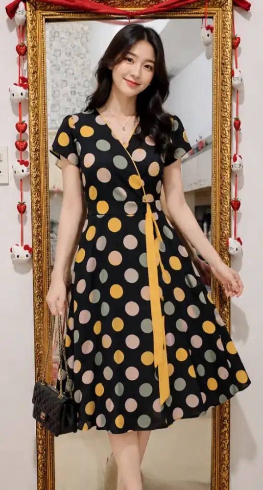 Dress polkadot elegan