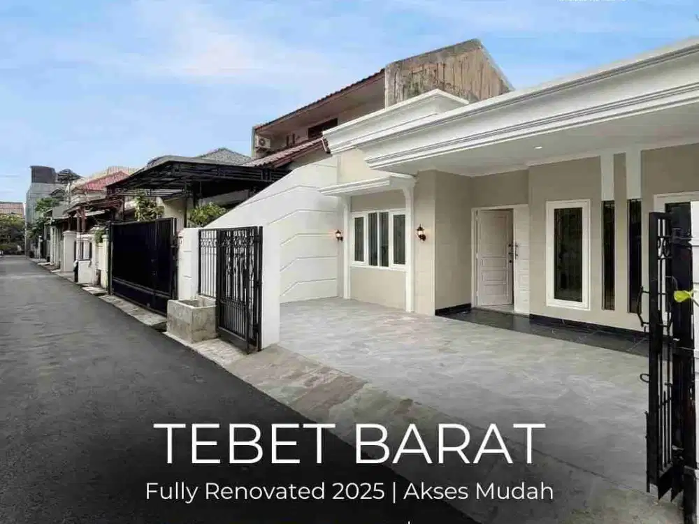 RUMAH BARU RENOVASI DI TEBET BARAT !
DESAIN AMERICAN CLASSIC!