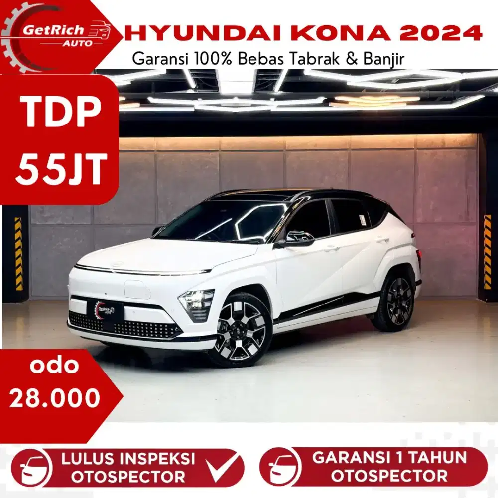 HYUNDAI KONA  LONG RANGE LISTRIK 2024 BLUE LINK Putih