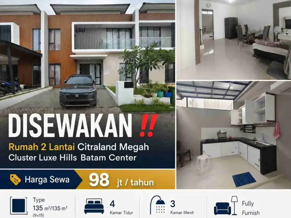 Disewakan cepat Rumah Batam Centre Siap Huni