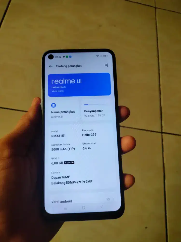 realme 8i ram 6+4/128 batangan