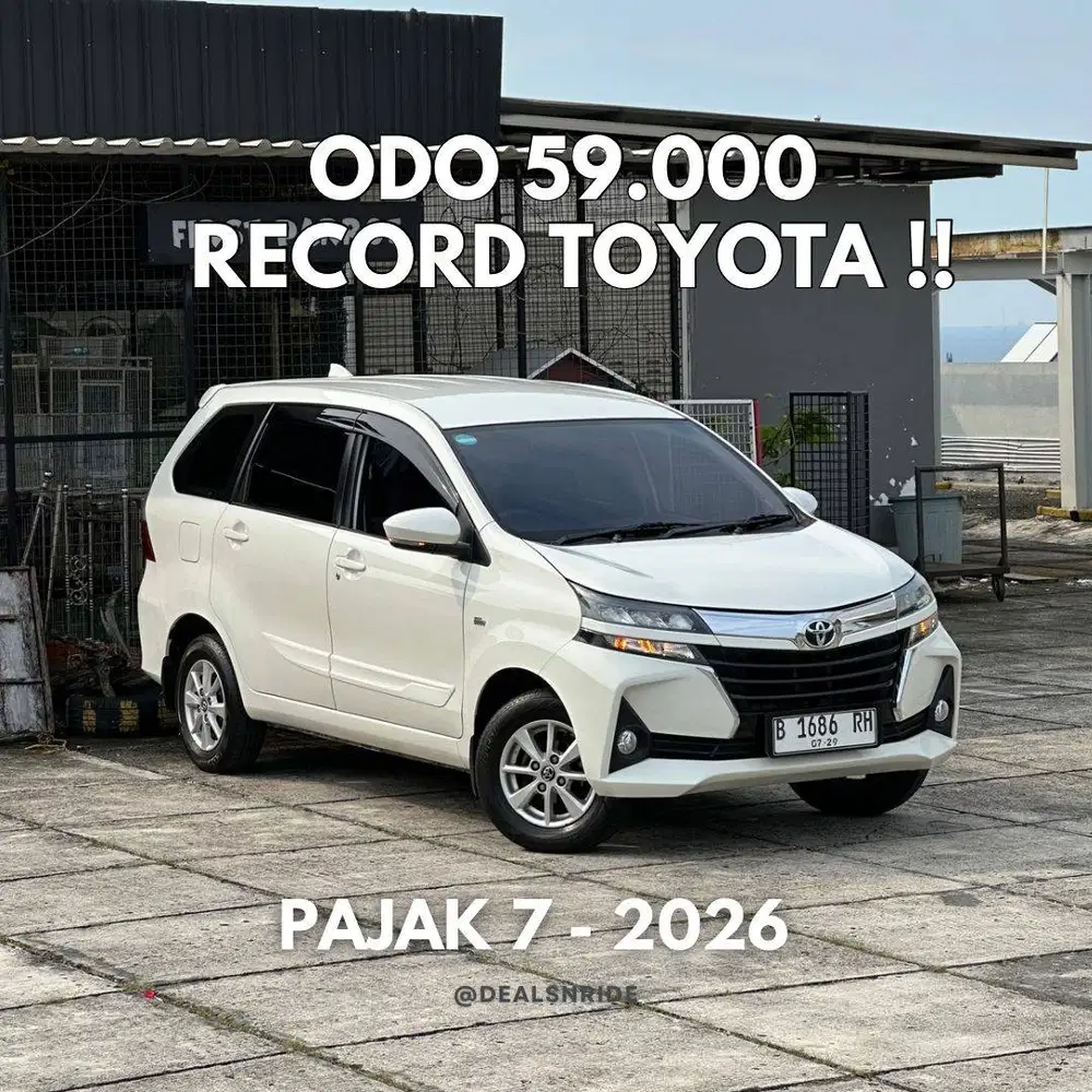 ODO 59.000 ANTIKK !! PAJAK 7/2026 TOYOTA AVANZA G 1.3 AT 2019 RECORD