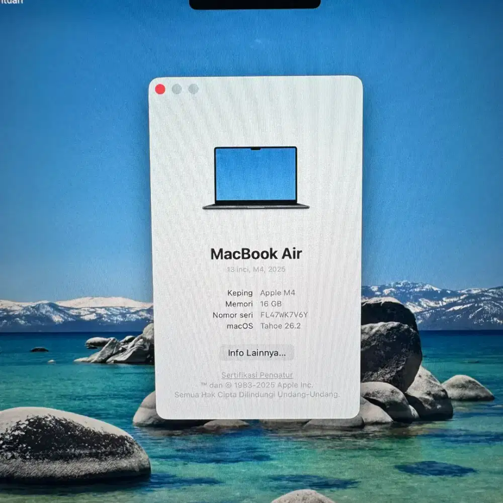 Macbook Air M4 13 Inch Ram 16 Ssd 256 Midnight Blue desain editing