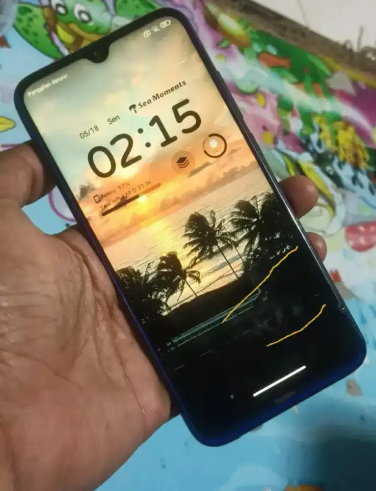 Lcd ori plus frame tulangan dll set redmi note 8