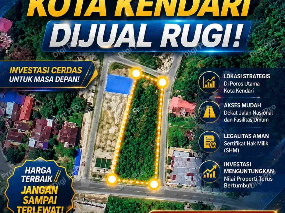 Jual Tanah Poros Utama Jl. H. Lamuse LT 1820m2. SHM