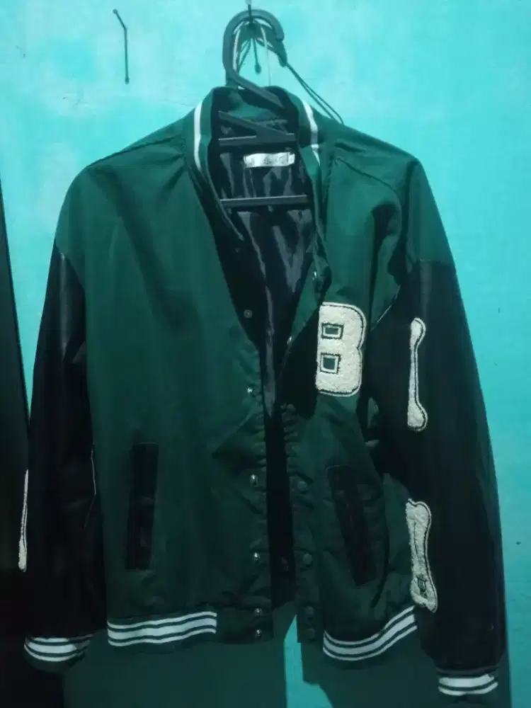 B VARSITY THE BONE VARSITY JAKET BISBOL KOREAN FASHION WANITA DAN PRIA