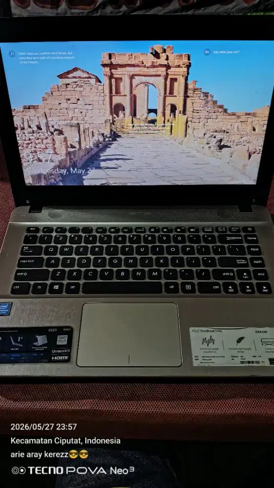Laptop Asus vivomex windows 10 version 22H2 Os bulid 19045 single 2965