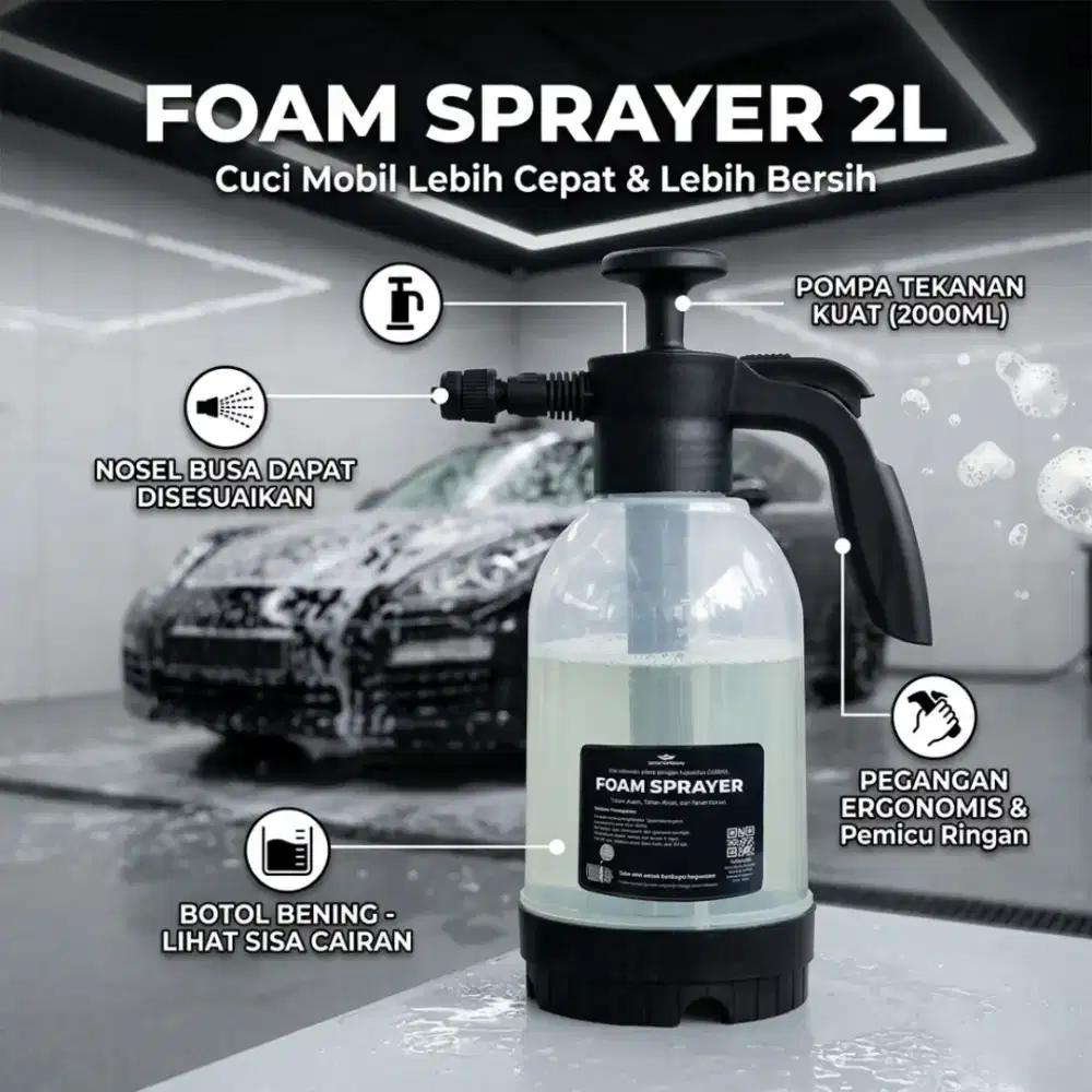 Semprotan Air Busa Cuci Mobil Foam Sprayer Adjust Nozzle 2L