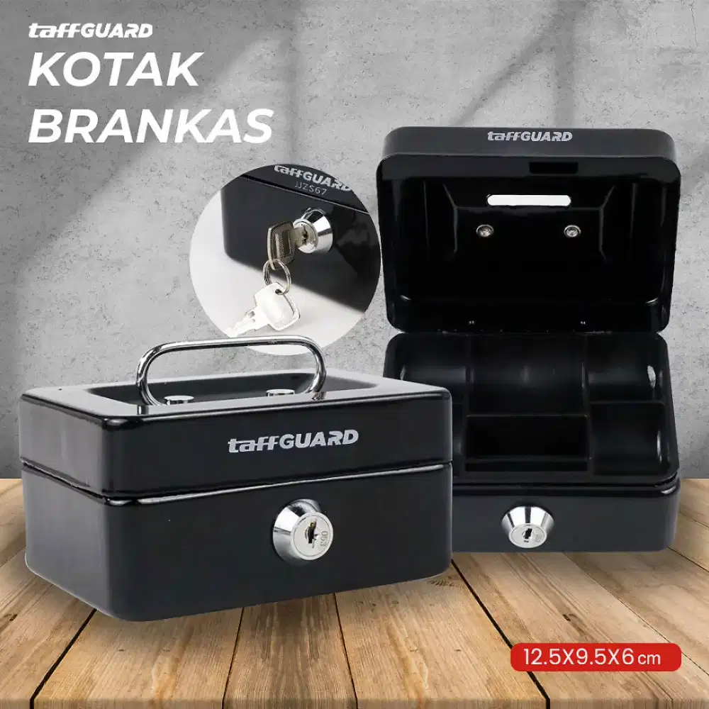 Kotak Brankas Uang Safebox Key Lock 12.5x9.5x6cm