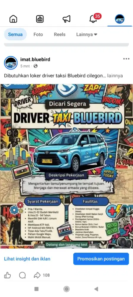 Loker driver taksi