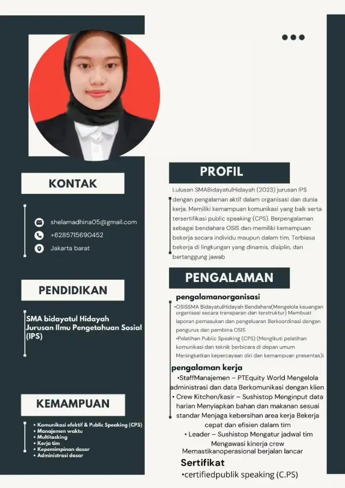 Mencari pekerjaan,Pengalaman kerja staf manajemen,PIC store