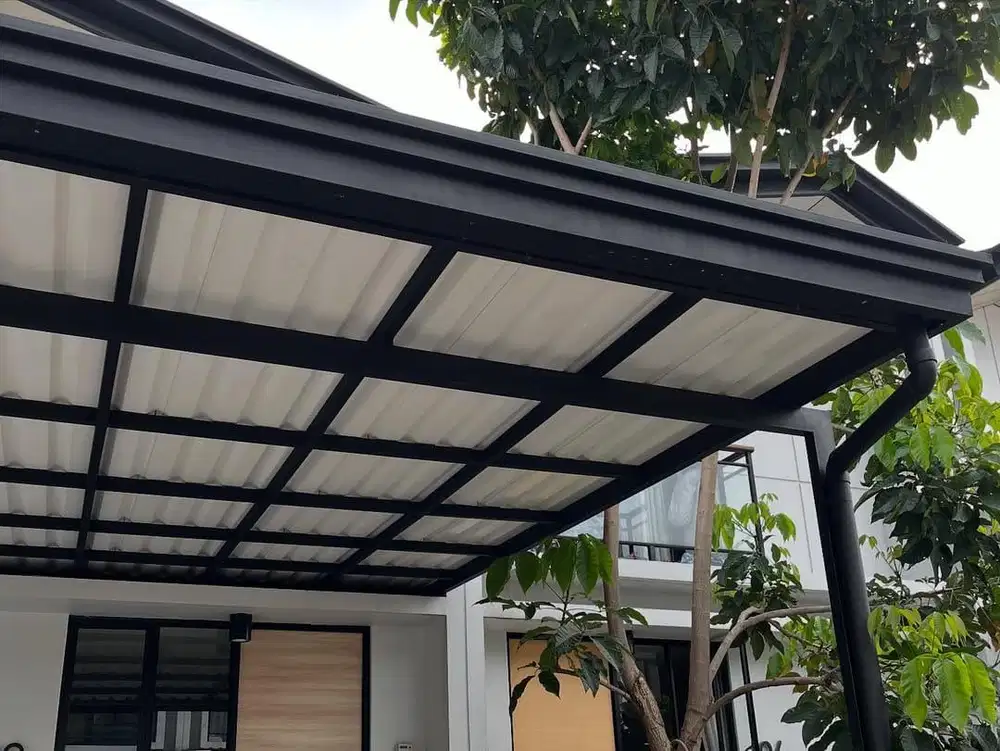Pemasangan kanopi minimalis