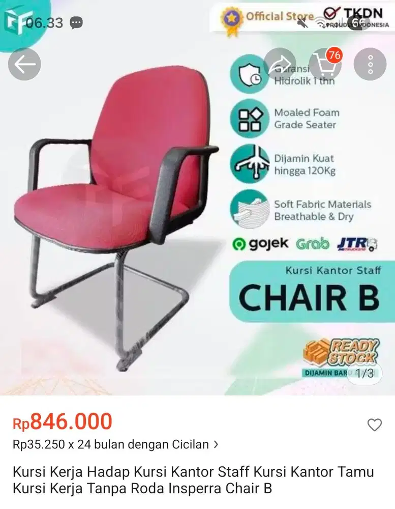 kursi ex TELKOMxxL BERSIH kuat jok tidak robek