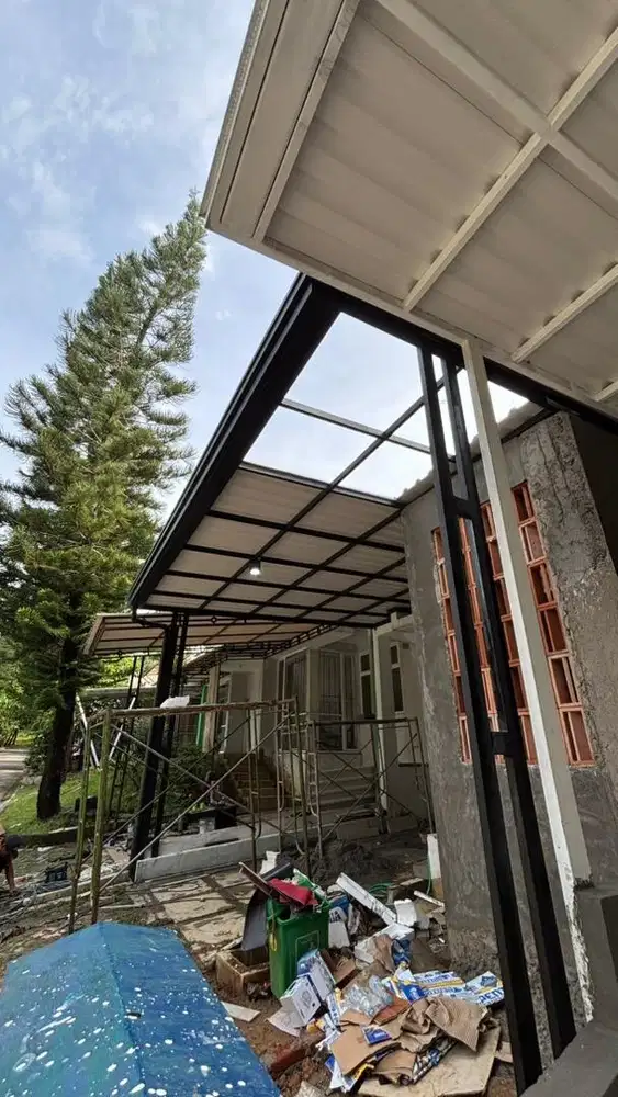 Pemasangan kanopi minimalis