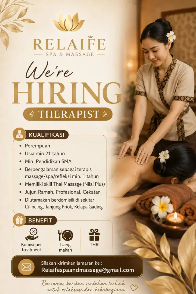 Loker terapis khusus wanita