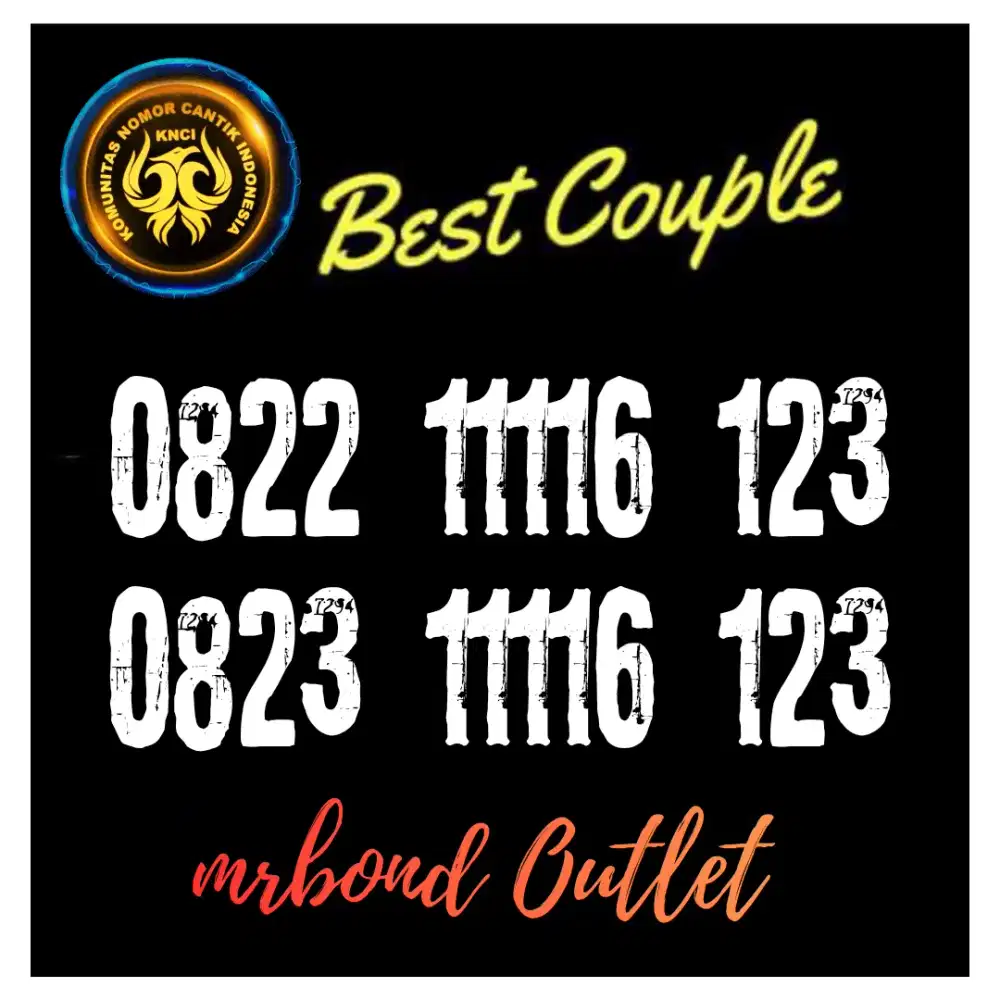 BEST COUPLE NOMOR CANTIK TELKOMSEL 123