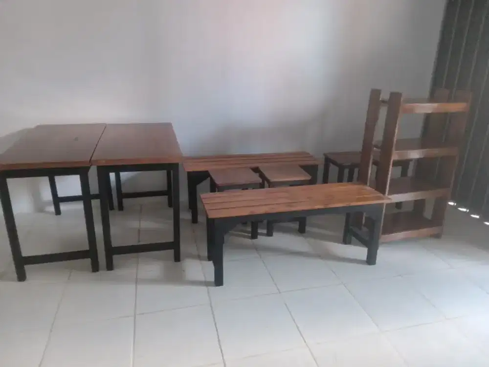 Meja belajar komputer laptop, Kursi teras dapur, meja kompor dispenser