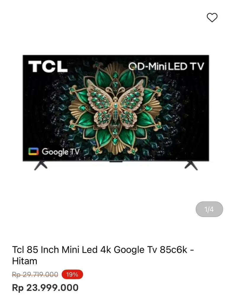 TCL GOOGLE TV 4K 85inci
