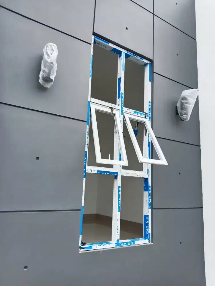 Kusen pintu jendela aluminium dan kaca tempered laminate dll