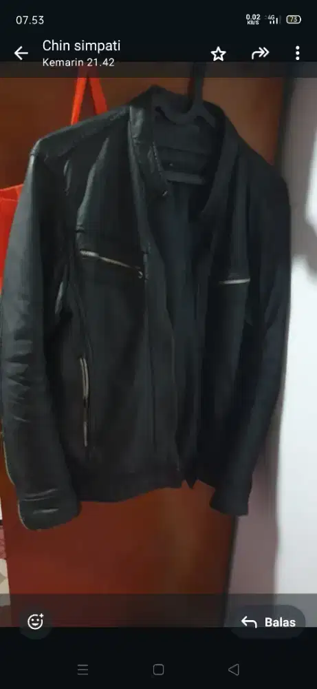 Jaket kulit domba asli like new