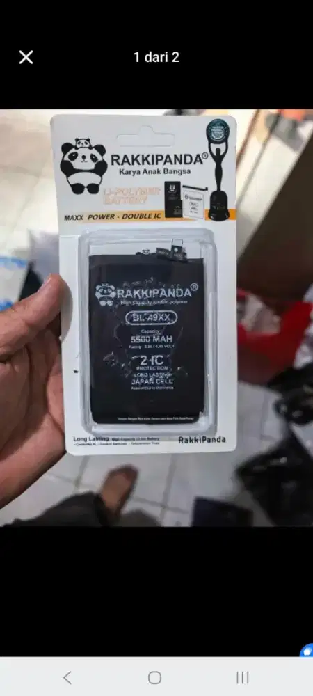 di jual baterai infinix gt 20 pro merek rakki panda kondisi baru