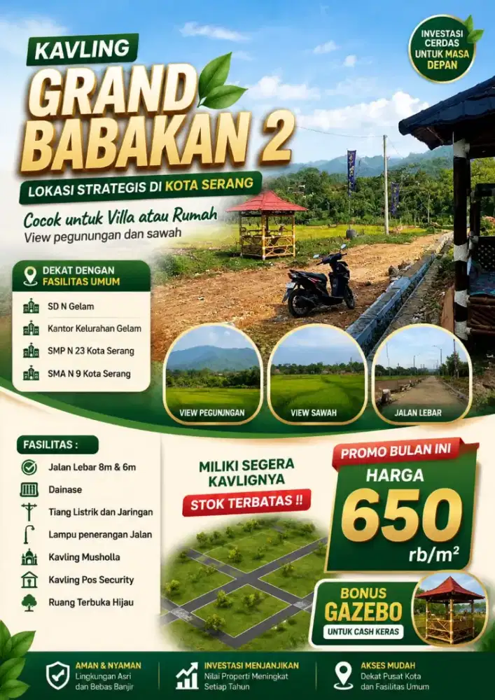 Kapling murah dikota serang