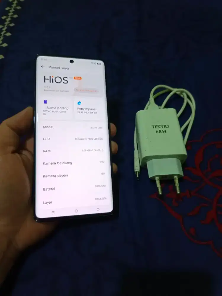 Tecno Pova Curve 5G+ RAM 8+8/256GB Mulus No Minus