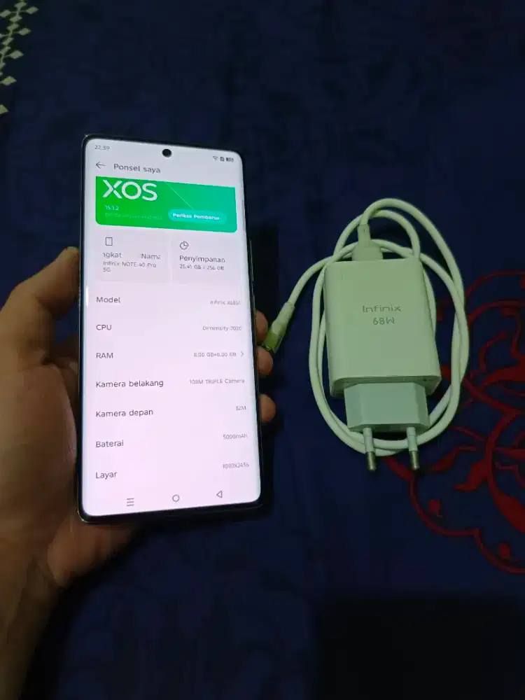 Infinix Note 40 Pro 5G+ RAM 8+8/256GB Mulus No Minus