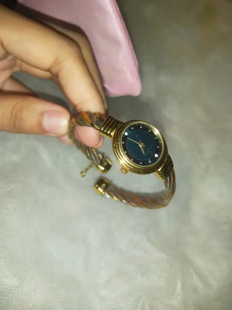 Jam Tangan Vintage Michel Herbelin Paris Cable Bangle Original