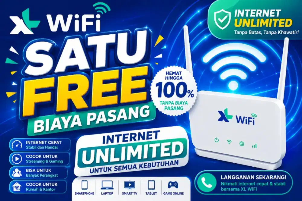 Info dan pendaftaran wifi Xl Satu/ First Media