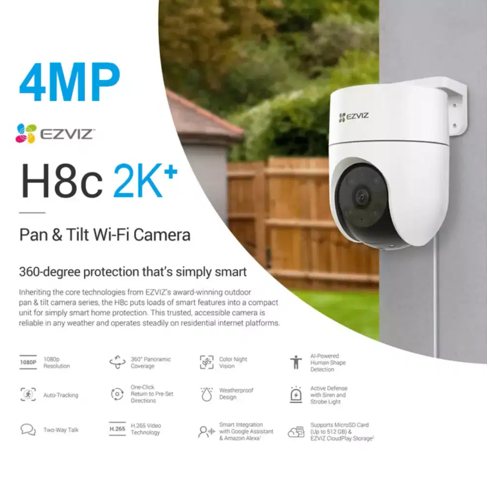 smart cctv ezviz wifi kamera 4mp