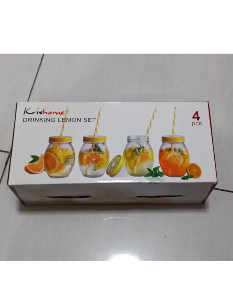 Gelas Lucu Motif Jeruk