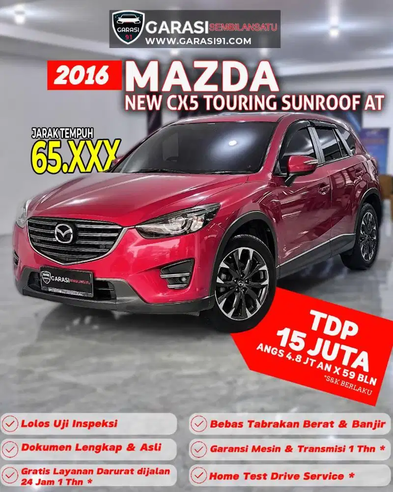 ‼️KM Antik. Mazda CX-5 Touring Sunroof AT 2016 Kondisi istimewa
